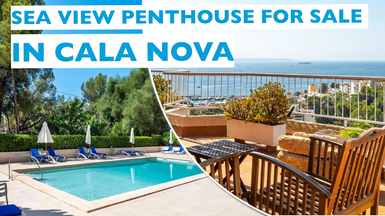Ático en venta en Cala Nova, Palma con vistas panorámicas al mar y amplia terraza
