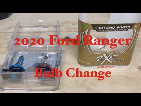 2020 Ford Ranger Headlight Bulb Change to Sylvania ZXE Golds