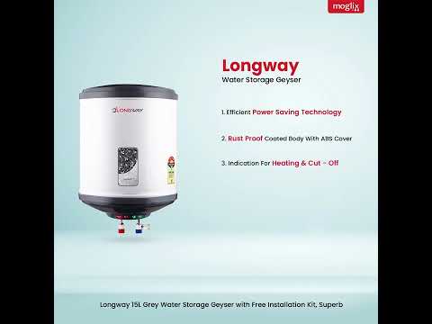 Buy Longway 15L Grey Water Storage Geyser with Free Installation Kit,  Superb Online At Price ₹3089