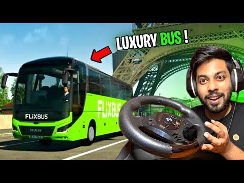 I tried BUS GAME with steering wheel ! | Bus simulator 21 gameplay | Mr IG #1