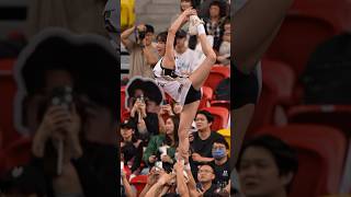 チアがアクロバティックにフリースローをお邪魔、まったりとクラシック🏀 #Mika #臺北戰神 #台湾チア #치어리더 #cheerleader 臺北和平籃球館 2024/03/24【台湾チアTV】