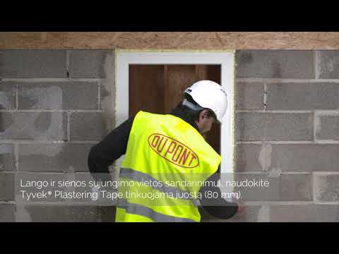 Kaip sandarinti išorinę lango pusę plytų/blokelių sienoje?