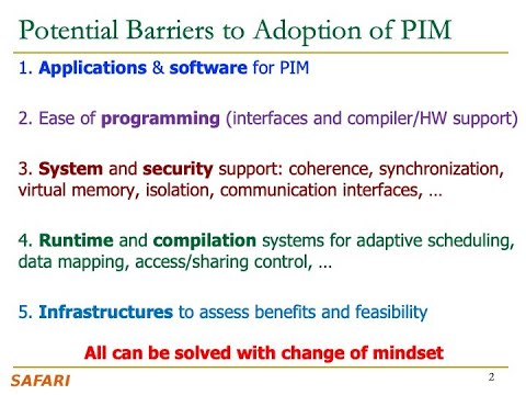 PIM Course: Lecture 17: How to Enable the Adoption of PIM? - Fall 2022