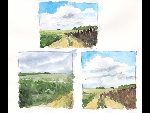 Mini-Serie in Aquarell zur Motivfindung