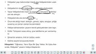 Eğitim Vadisi AYT Edebiyat 20.Föy Hikaye 2 Konu Anlatım Videoları