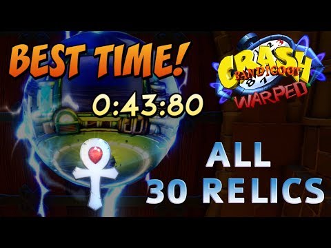 Crash Bandicoot 3: Warped - All Gold / Platinum Relics Time Trials (Speedrun Walkthrough)