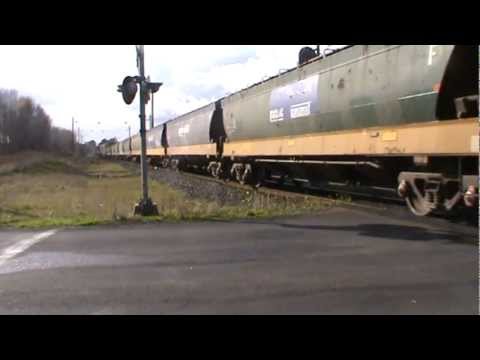 XR 558 and G 528 Lead A Pacific National Grain at Portland 26/7/2012 (AEST)