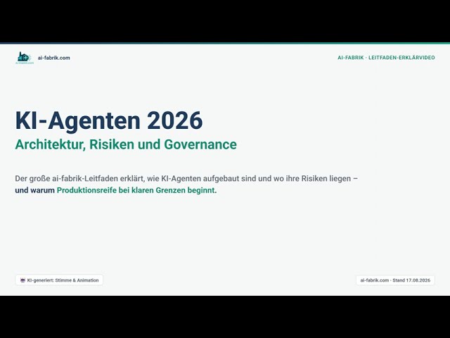 KI-Agenten 2026 Architektur Risiken Governance