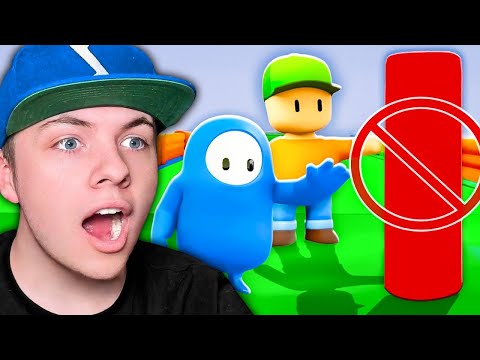 FALL GUYS vs STUMBLE GUYS But We Can't Touch RED!