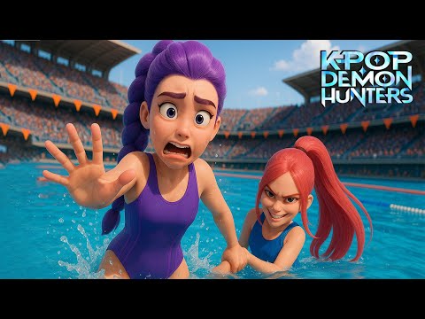 KPop Demon Hunters Swimming Pool Song | Animated Music Video | Croco Beat