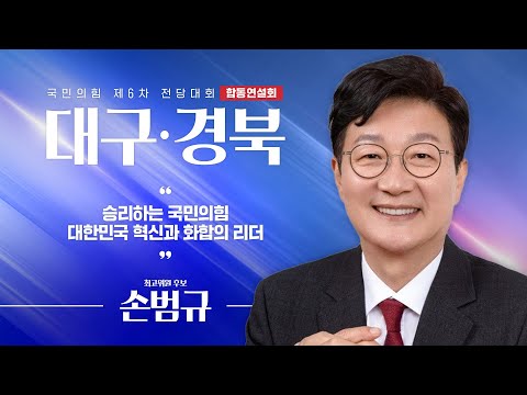 [제6차 전당대회 대구·경북 합동연설회] 손범규 최고위원 후보자