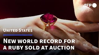 Ruby gemstone sells for record $34.8 million | AFP