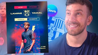 Como fazer Arte de FUTEBOL no CANVA | Até um INICIANTE consegue, Design Social Media Profissional ⚽🤩