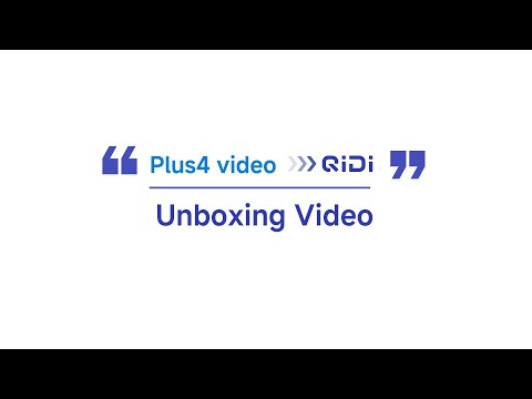 Pierwsze uruchomienie - QIDI Plus 4