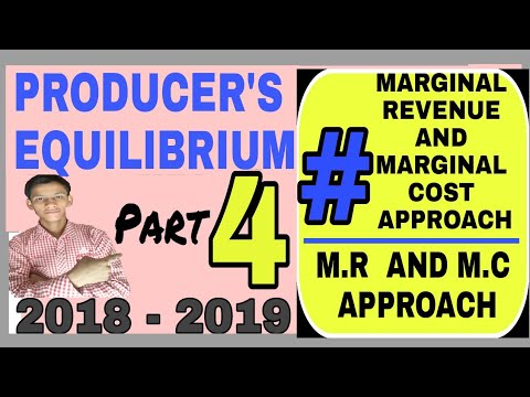 Marginal Revenue and  Marginal Cost Approach || M.R AND M.C APPROACH || PRODUCER'S EQUILIBRIUM Video