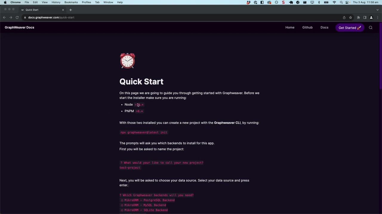 Graphweaver demo video