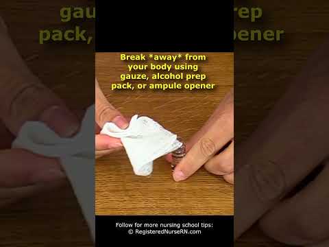 Ampule Medication Administration Nursing | How to Open an Ampule #shorts