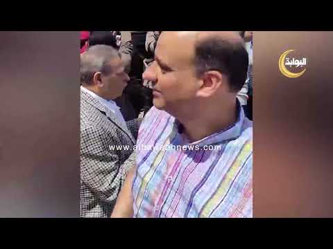 جمال مبارك يودع أحمد فتحي سرور