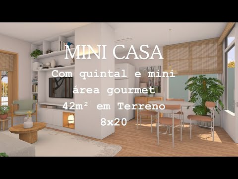 Mini Casa 42m² com quintalzinho e área gourmet