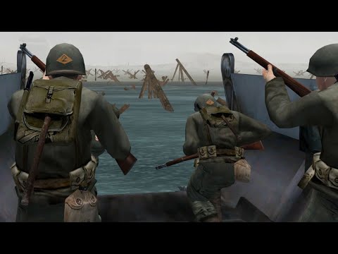 D-Day, Omaha Beach mission - Medal Of Honor: Allied Assault No commentary gameplay