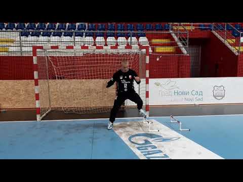 Trening rukometnog golmana - vežba za odbranu visokih lopti br. 426 Svetislav Verkić