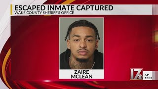 Escaped inmate captured in Wake County, charged again