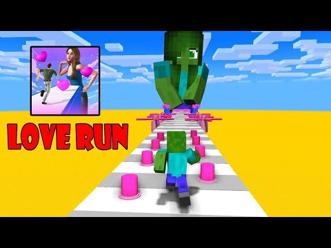Monster School: LOVE RUN CHALLENGE - Minecraft Animation (resubido)