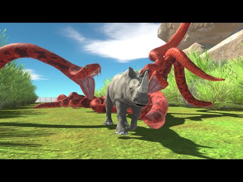 [ Dangerous Forest ] Run Away from Giant Snakes - Animal Revolt Battle Simulator