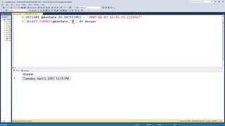 The FORMAT function in SQL Server - extracting single or multiple parts of a datetime