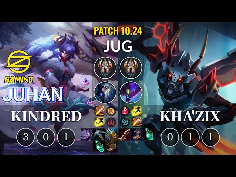 OZ Juhan Kindred vs Kha'Zix Jungle - KR Patch 10.24