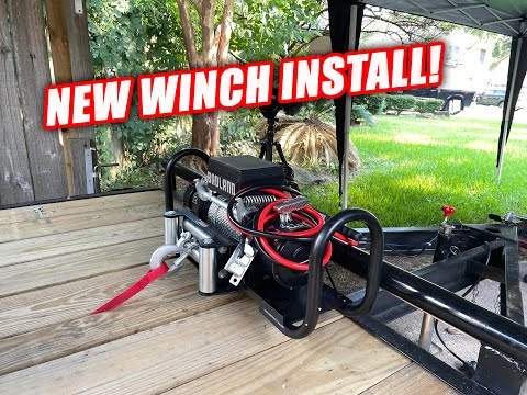 HABOR FRIEGHT 12,000 LBS WINCH INSTALL ON MY PHILS TRAILER!