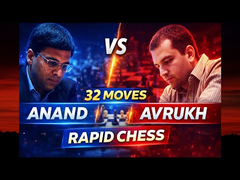 Viswanathan Anand vs Boris Avrukh | Rapid Masterclass | White Wins in 32 Moves