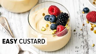 Homemade CUSTARD RECIPE - Super Easy To Make!