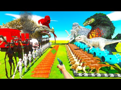 Giant Invertebrates & Infernals VS Biollante & Dinosaurs - Animal Revolt Battle Simulator