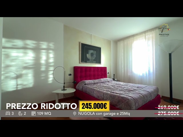 NUGOLA (LI): APPARTAMENTO IN BIFAMILIARE CON TRE CAMERE, GARAGE E 25 MQ DI SPAZIO ESTERNO