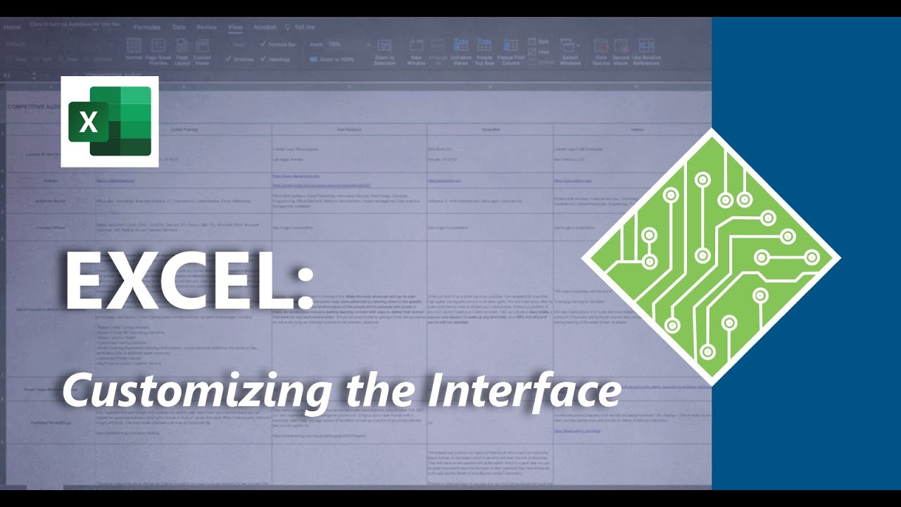 Excel: Customizing The Interface