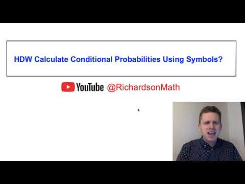 Finding Conditional Probability Using Symbols
