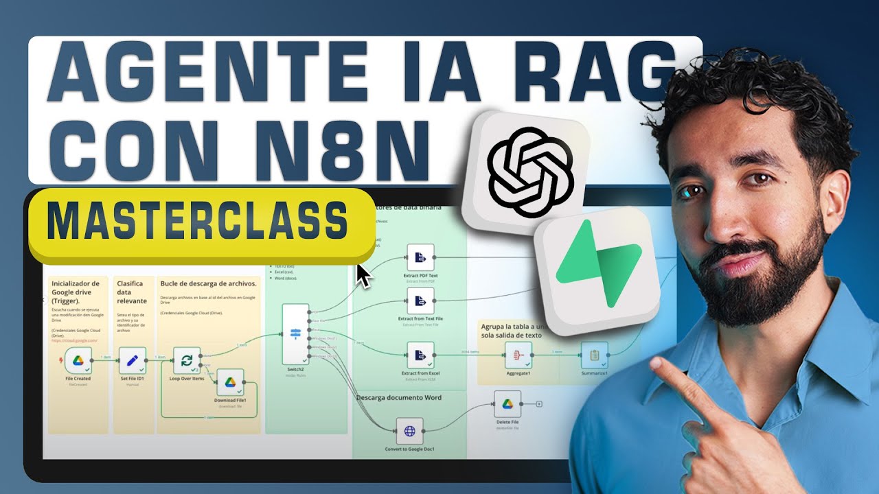 Crea AGENTES de IA RAG en n8n (¡Masterclass!)