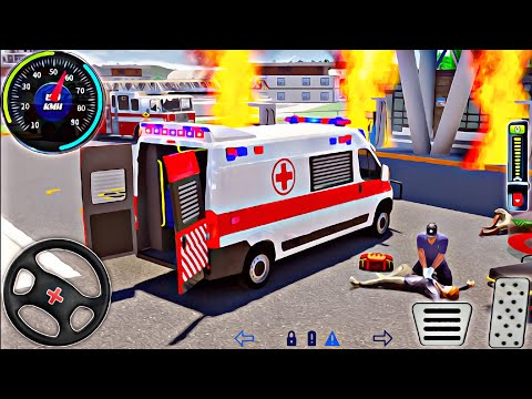 Ambulance Emergency Van Driving Simulator | Helicopter Flight Rescue 3D Game | Android Gameplay