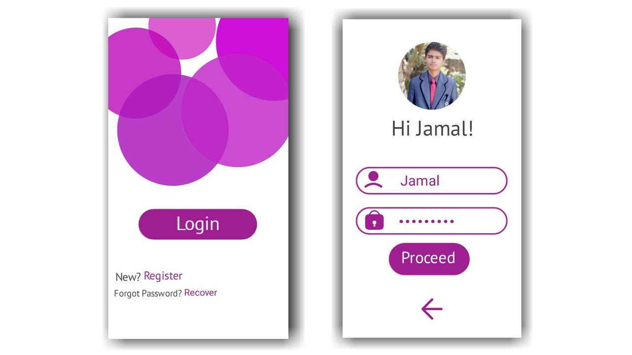 Login UI design for AIDE project.
