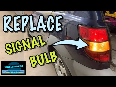 How to replace rear turn signal bulb on Pontiac Vibe Toyota Matrix 2003 2004 2005 2006 2007 2008