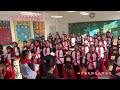 Chinese School Children Sings Red Sun In The Sky