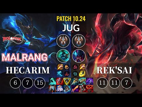 KT Malrang Hecarim vs Rek'Sai Jungle - KR Patch 10.24
