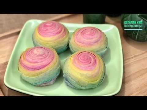 彩虹酥 Rainbow Flaky Mooncakes