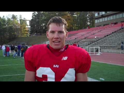Post-Game Interview w/SJU Senior Running Back Kellen Blaser - 2009 St. Thomas