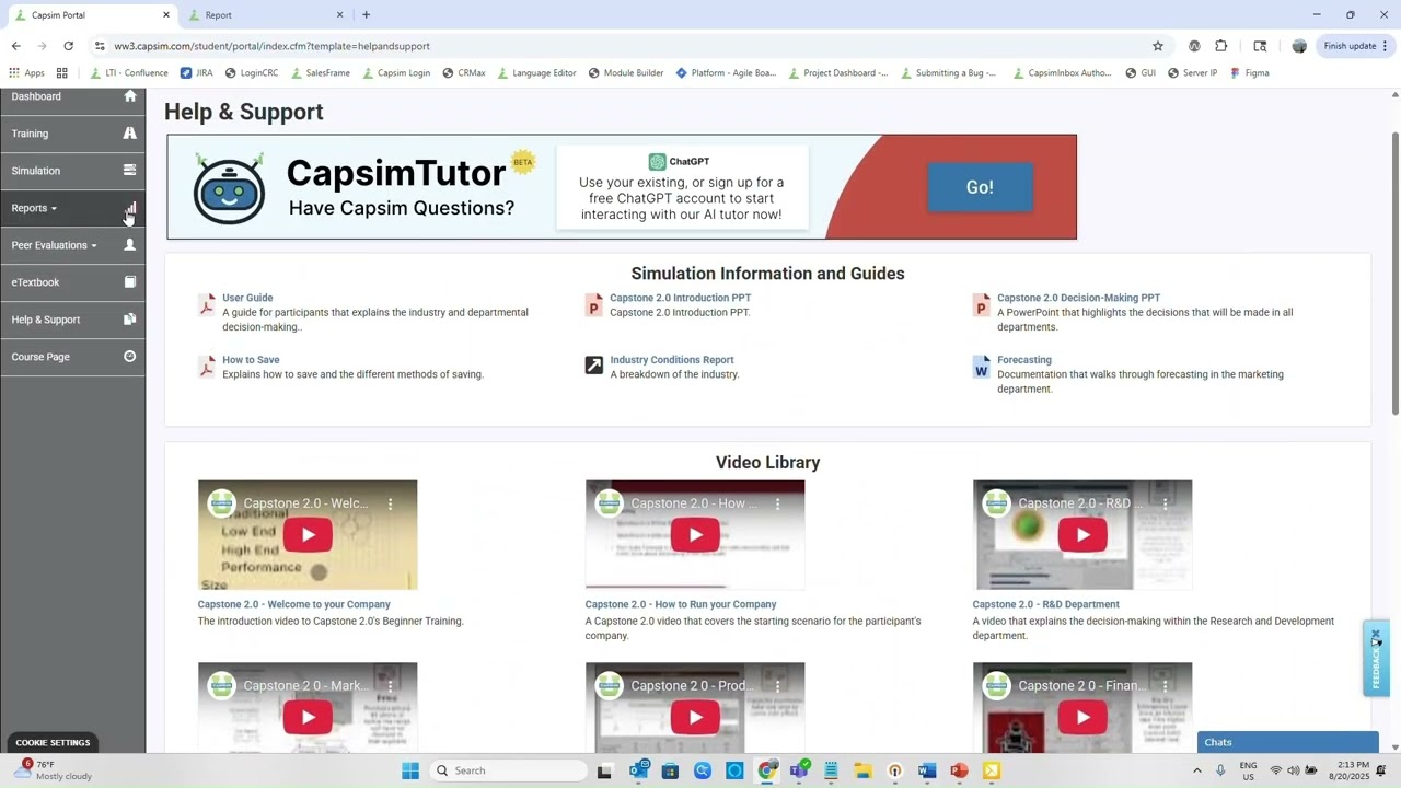 Capstone 2 0   Preparing for the Simulation