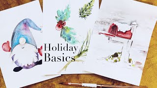 Holiday Watercolor for Beginners!