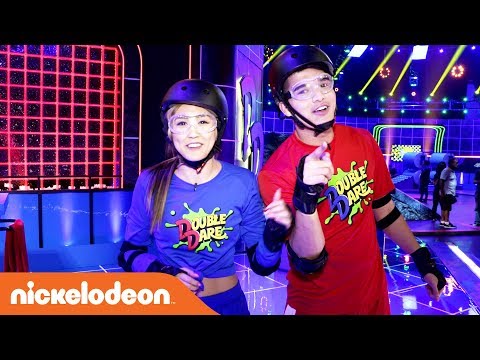 LaurDIY 🆚 Alex Wassabi in Double Dare! | BTS | Nick