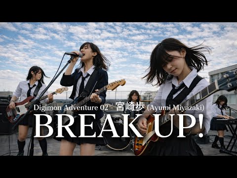 Break Up!! 宮﨑歩  - Digimon Adventure 2 | Anime Cover Song | Girl band Alternative Rock [AI Cover]