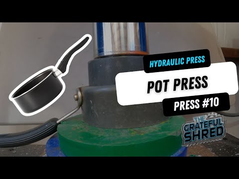Flattening a Pot Under the Hydraulic Press